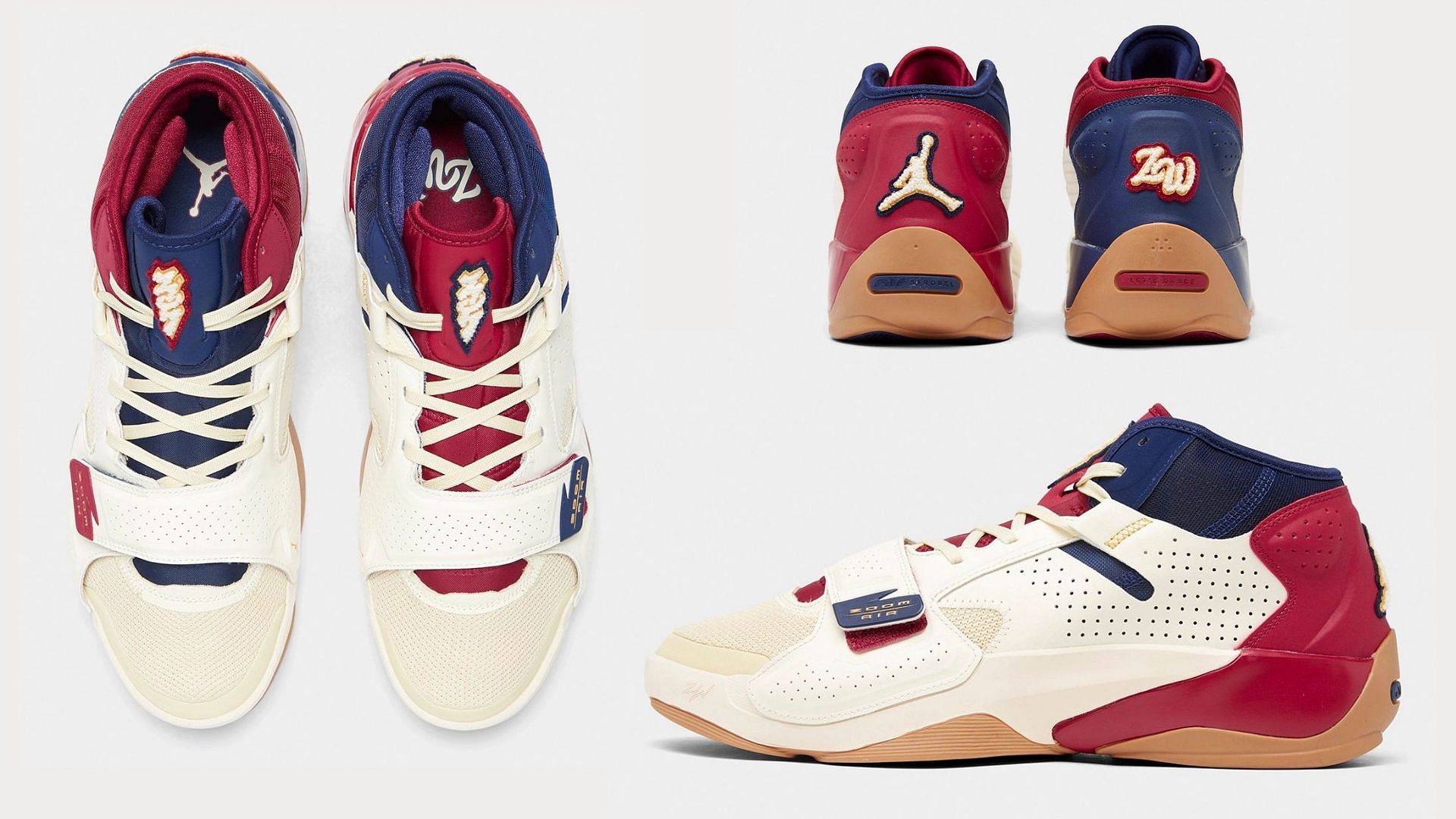 Here&#039;s a detailed look at the Jordan Zion 2 Pelicans shoes (Image via Sportskeeda)