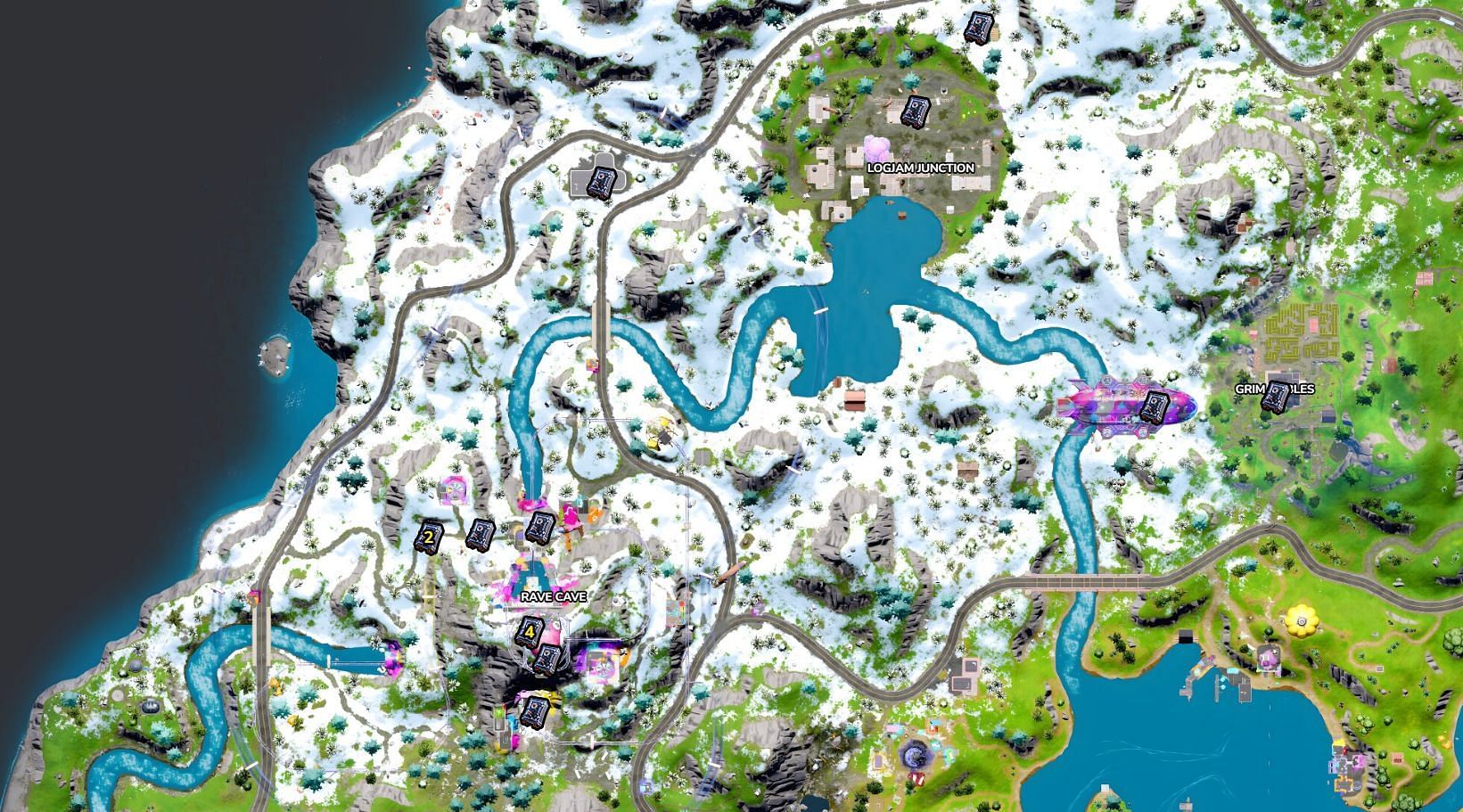 Safes in the Snow/Mountain biome (Image via Fortnite.GG)