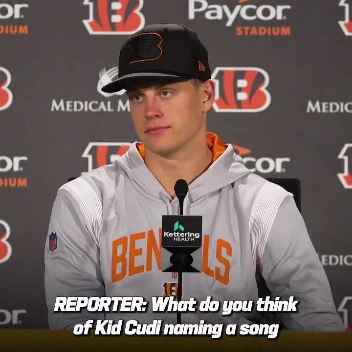 Bengals' Joe Burrow gives Kid Cudi jersey from AFC Championship Game