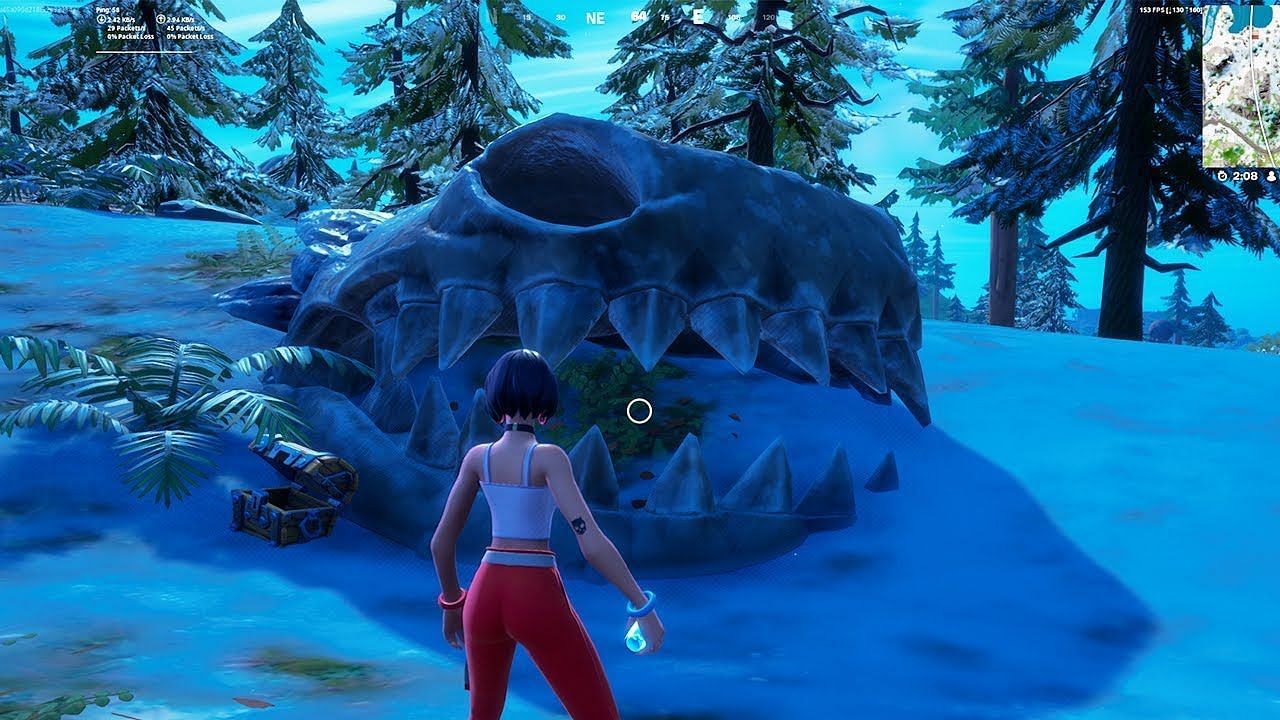 A Klombo skull can be found near the Behemoth Bridge (Image via Epic Games)