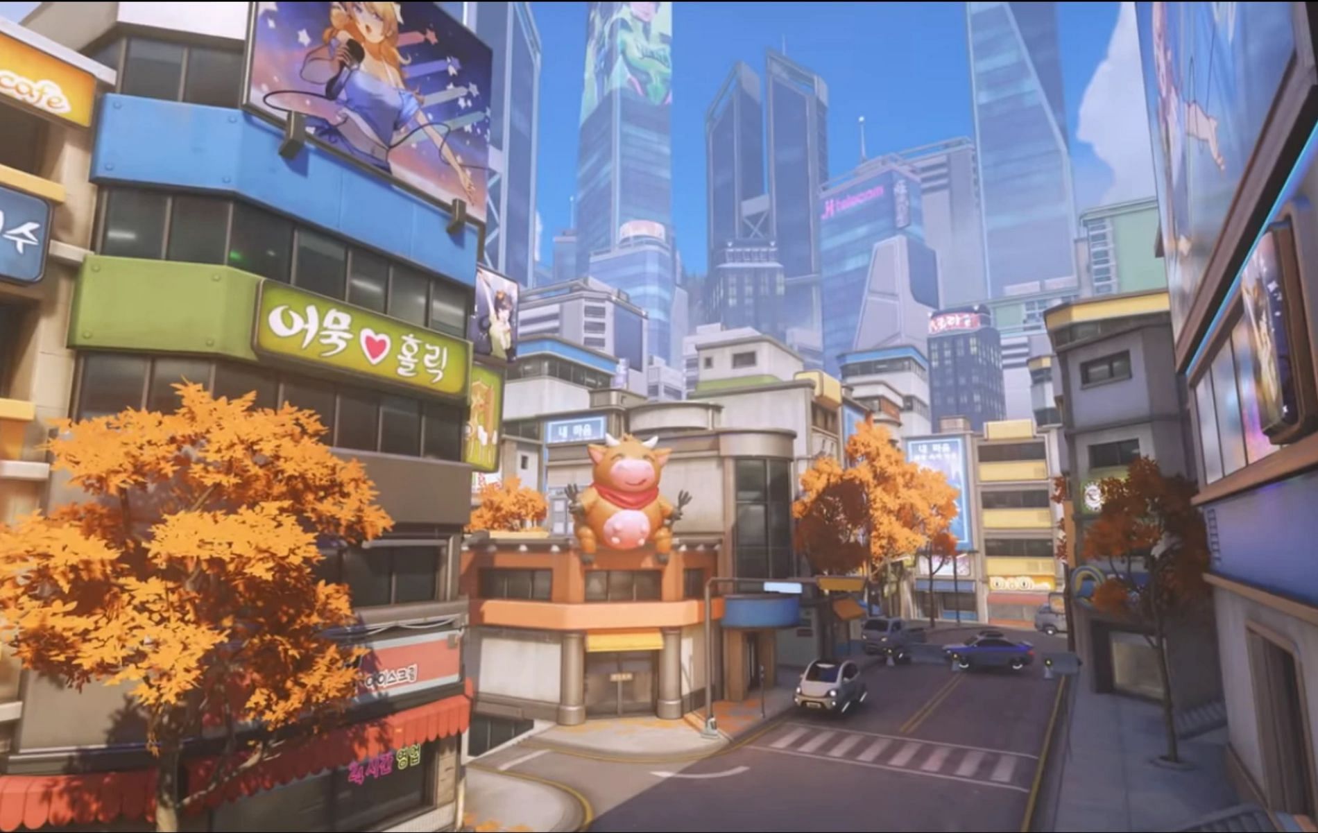 Busan has many alternate routes to the objective points making it a very competitive map (Image via Blizzard Entertainment)