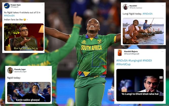 T20 World Cup 2022: "Ye Lungi to Dhoti khol raha hai" - Netizens react as South Africa's Lungi Ngidi rattles India with sensational spell