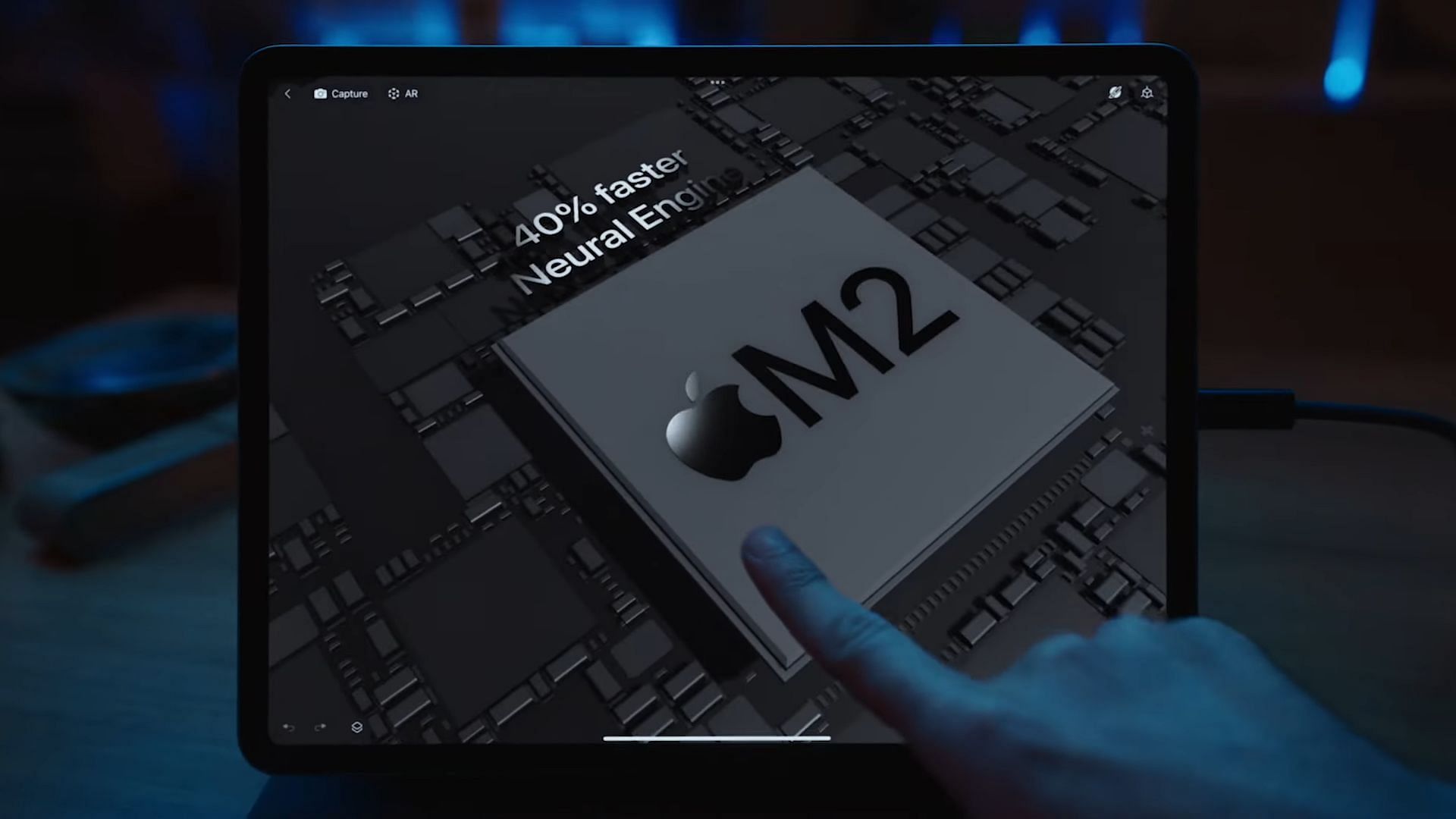 The M2 chip in the iPad Pro improves performance by a huge margin (Image via Apple)