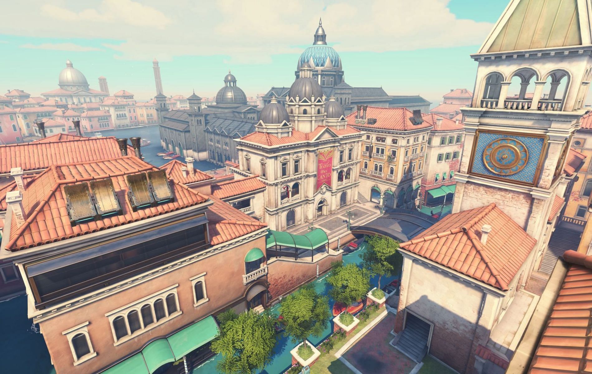 The Rialto map tries to emulate the architectural grandeur of Venice, Italy (Image via Blizzard Entertainment)