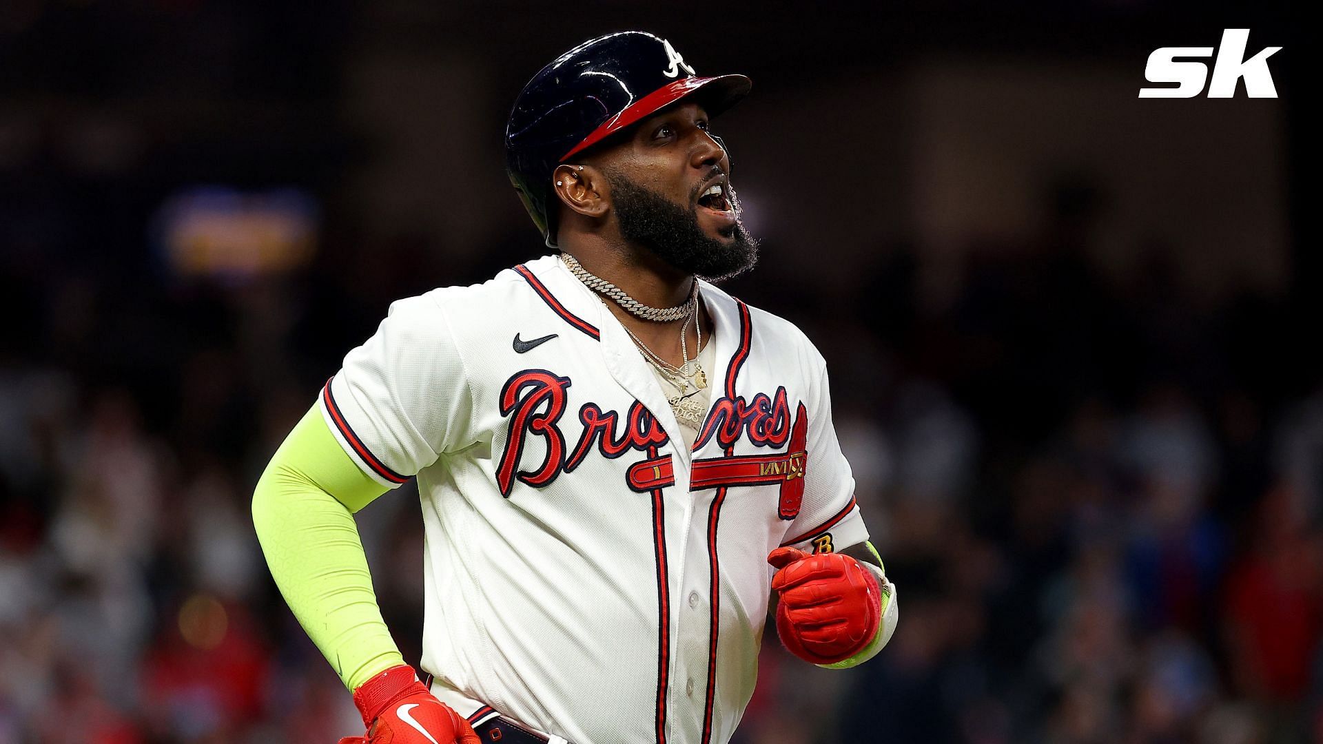 Marcell Ozuna leaves game after HBP on hand (UPDATED) - Battery Power