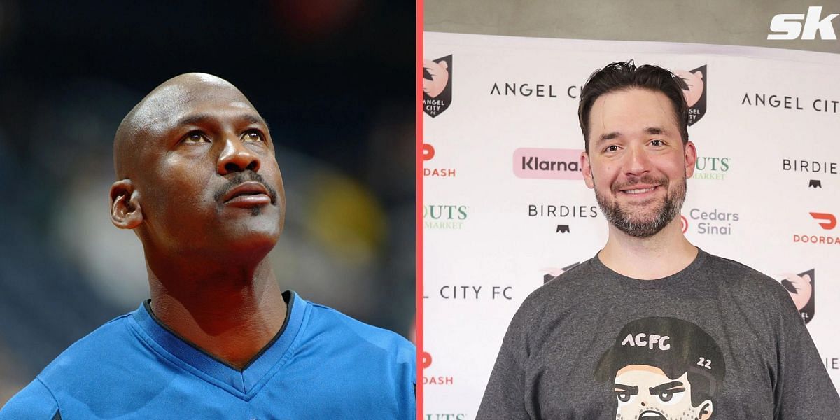 Michael Jordan (L) and Alexis Ohanian