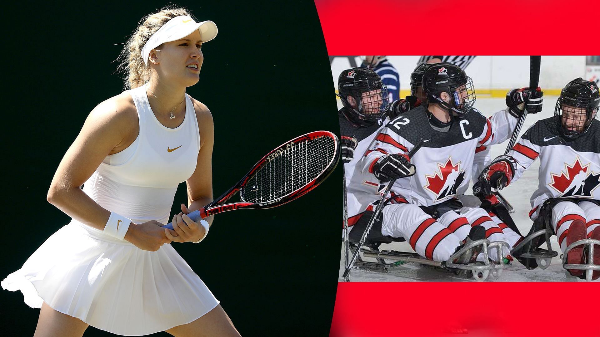Eugenie Bouchard met with the silver medal winning Canada