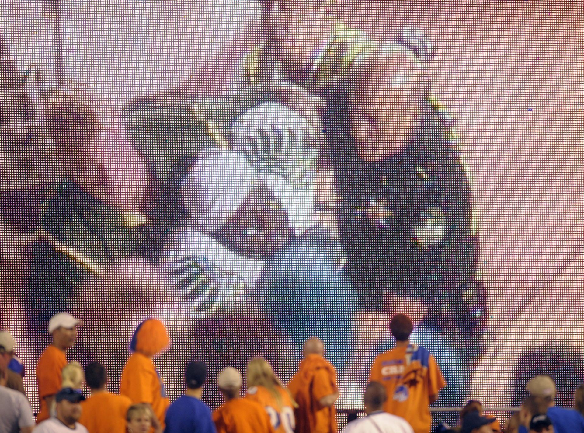 LeGarrette Blount being restrained after an incident with the Oregon Ducks in college