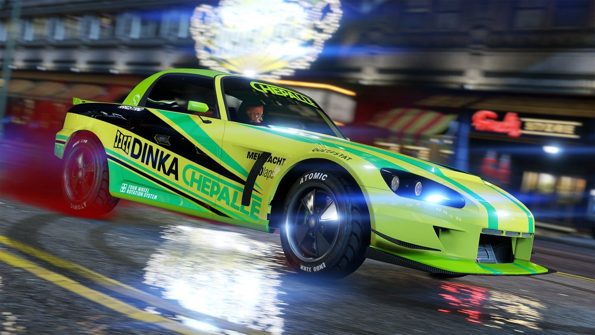 A brief step-by-step guide to drift low-grip cars in GTA Online (Image via Rockstar Games)