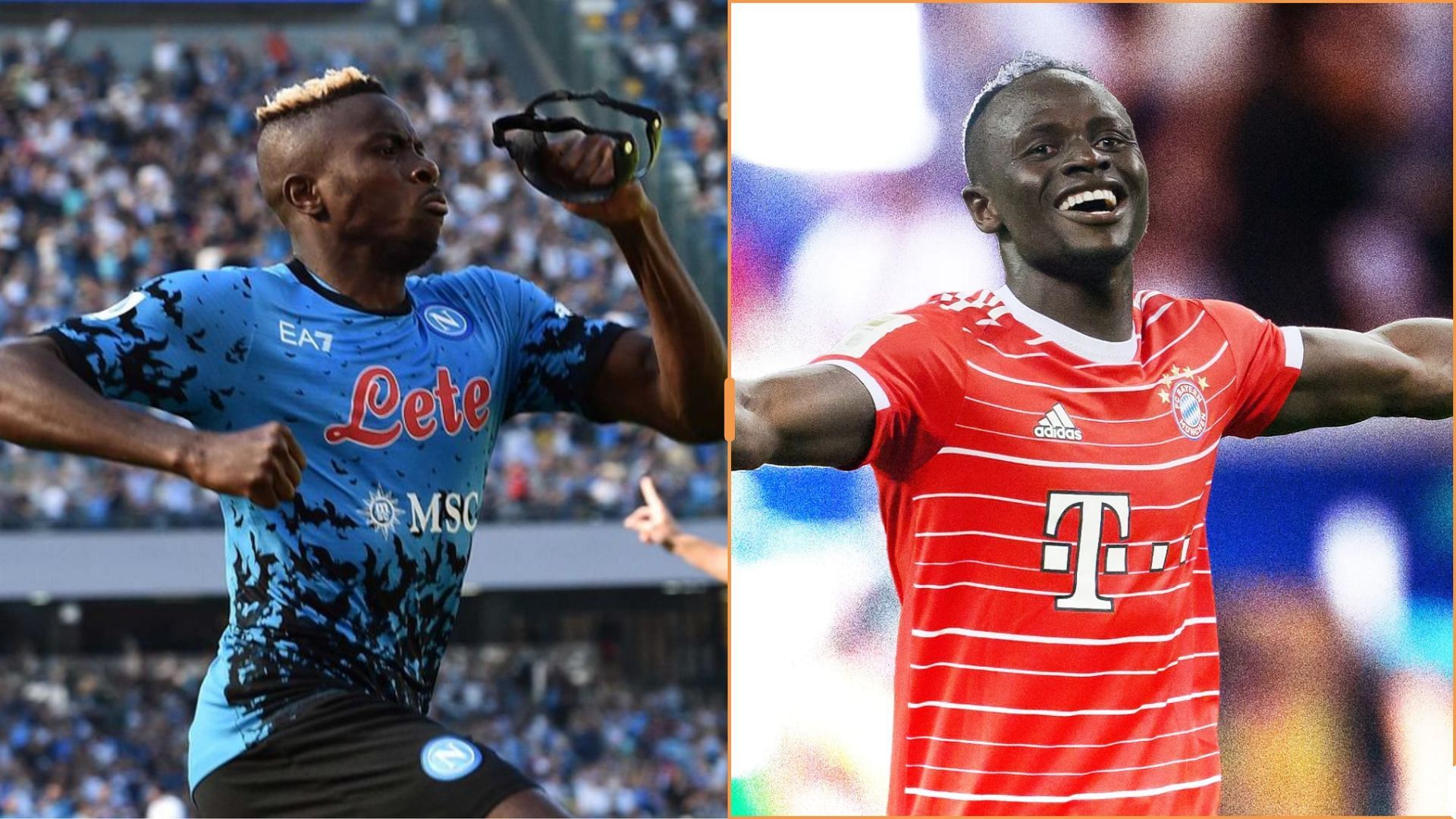 Osimhen and Mane have performed very well during the weekend (Images via Eurosport, GQ)