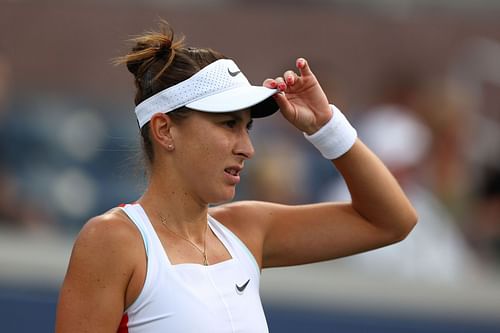 Belinda Bencic in action at the US Open