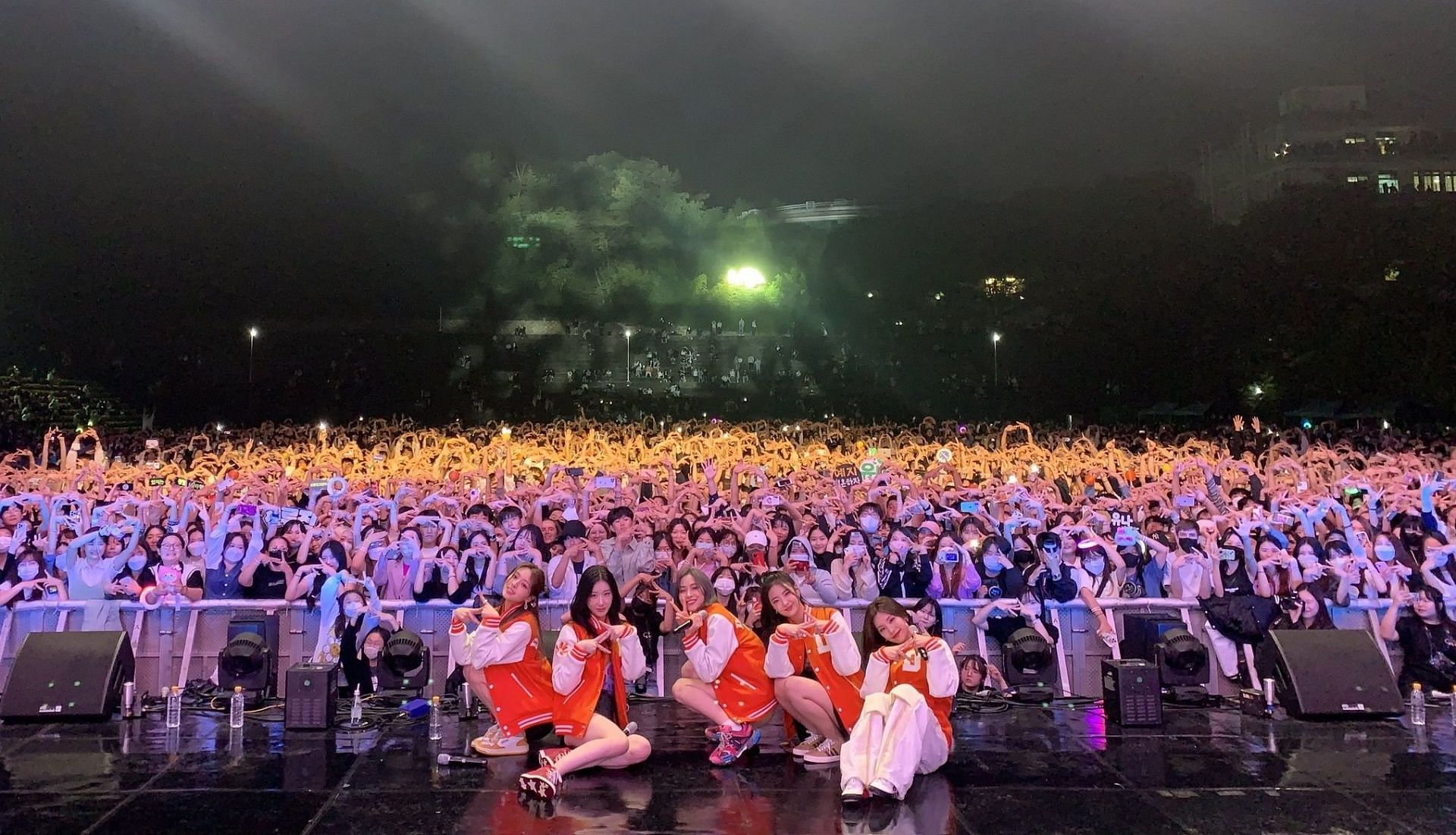 A still of the K-pop group ITZY performing at the DongGuk University festival (Image via Instagram/@itzy.all.in.us)