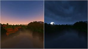 Minecraft Redditor creates beautiful live wallpaper featuring in-game weather, and day-night cycle