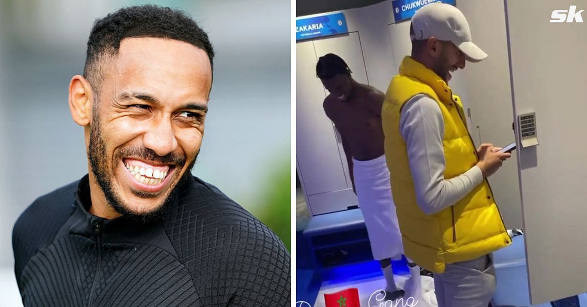 Chelsea striker Pierre-Emerick Aubameyand shared a hilarious moment with Carney Chukwuemeka