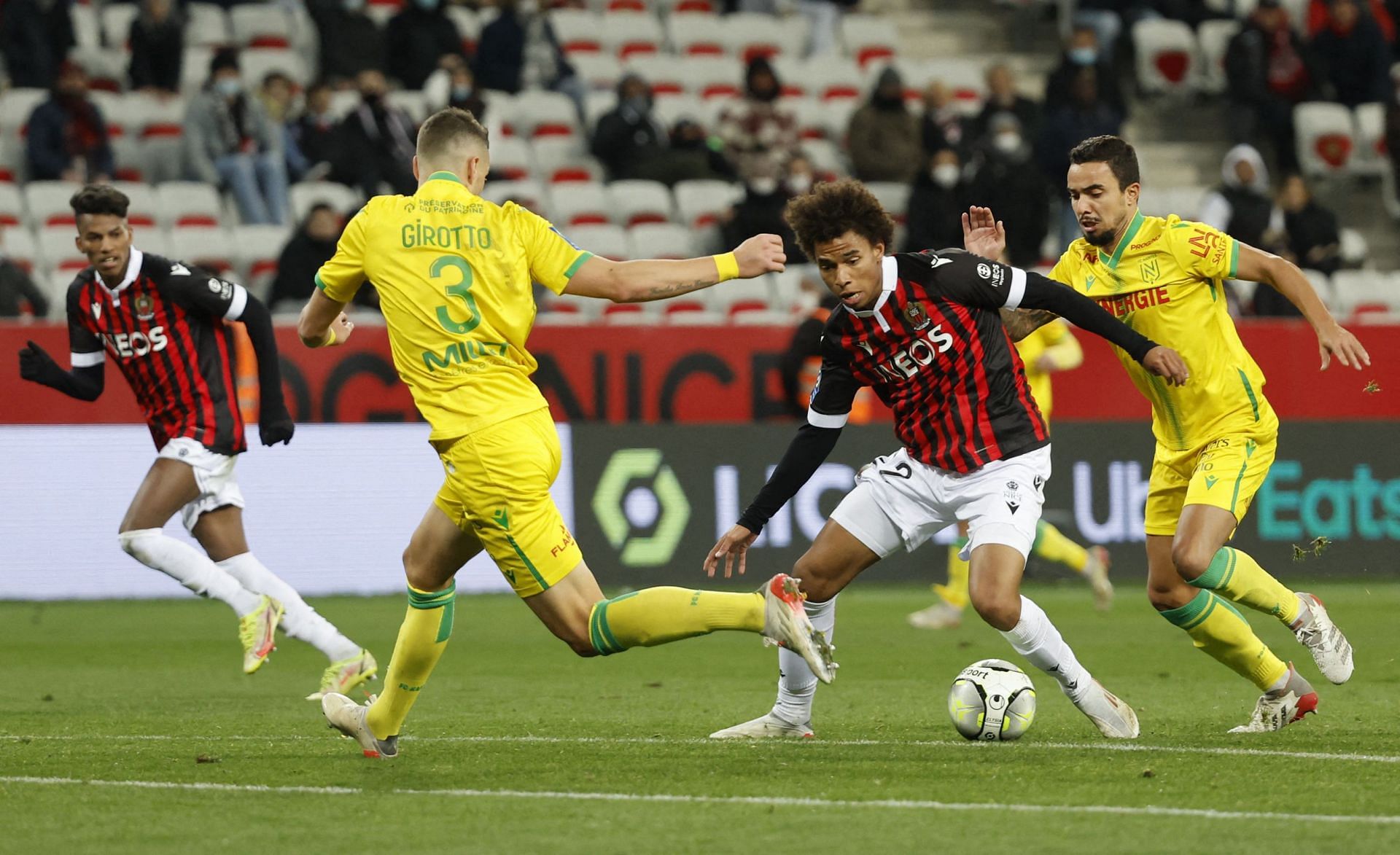 Nice and Nantes square off in Ligue 1 on Sunday