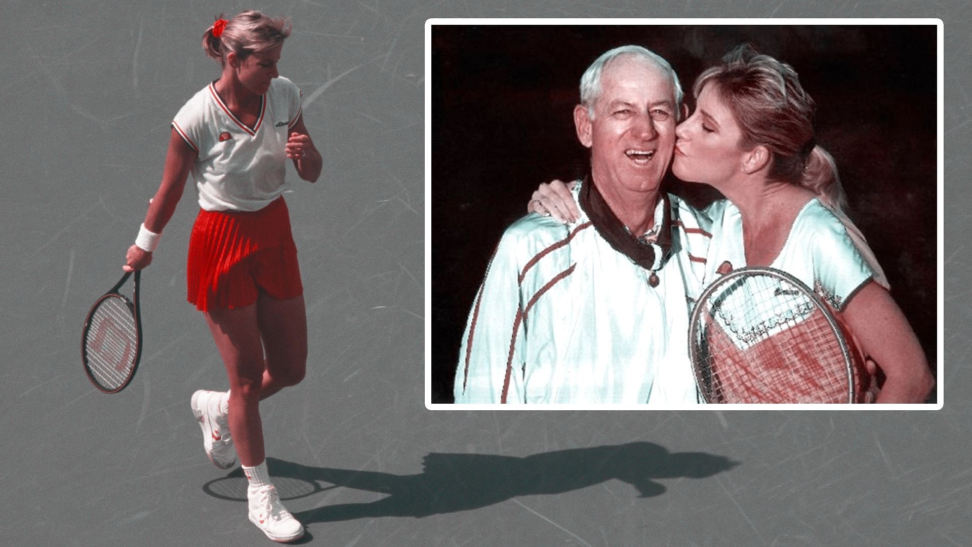 Chris Evert began taking tennis lessons from her father Jimmy Evert when she was five years old.