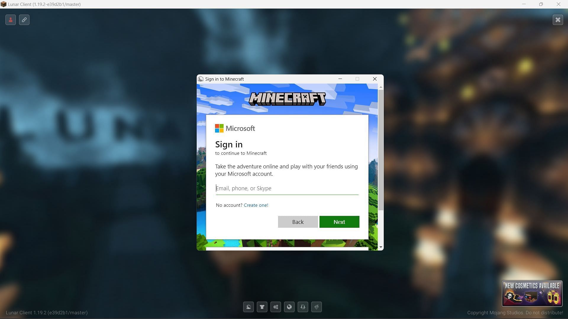 Log into Microsoft after opening the game to authenticate Minecraft&#039;s purchase (Image via Sportskeeda)