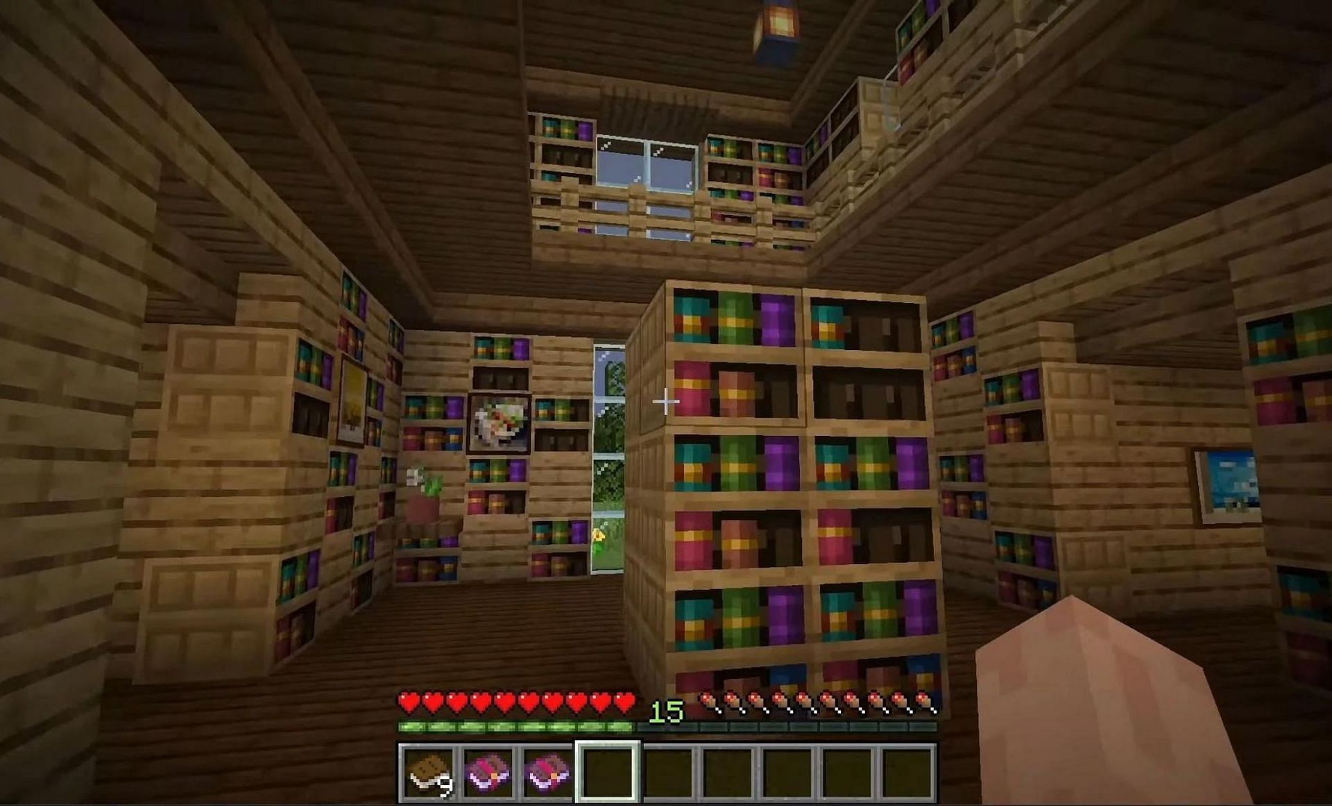 Chiseled bookshelves, available in snapshots (Image via Mojang)