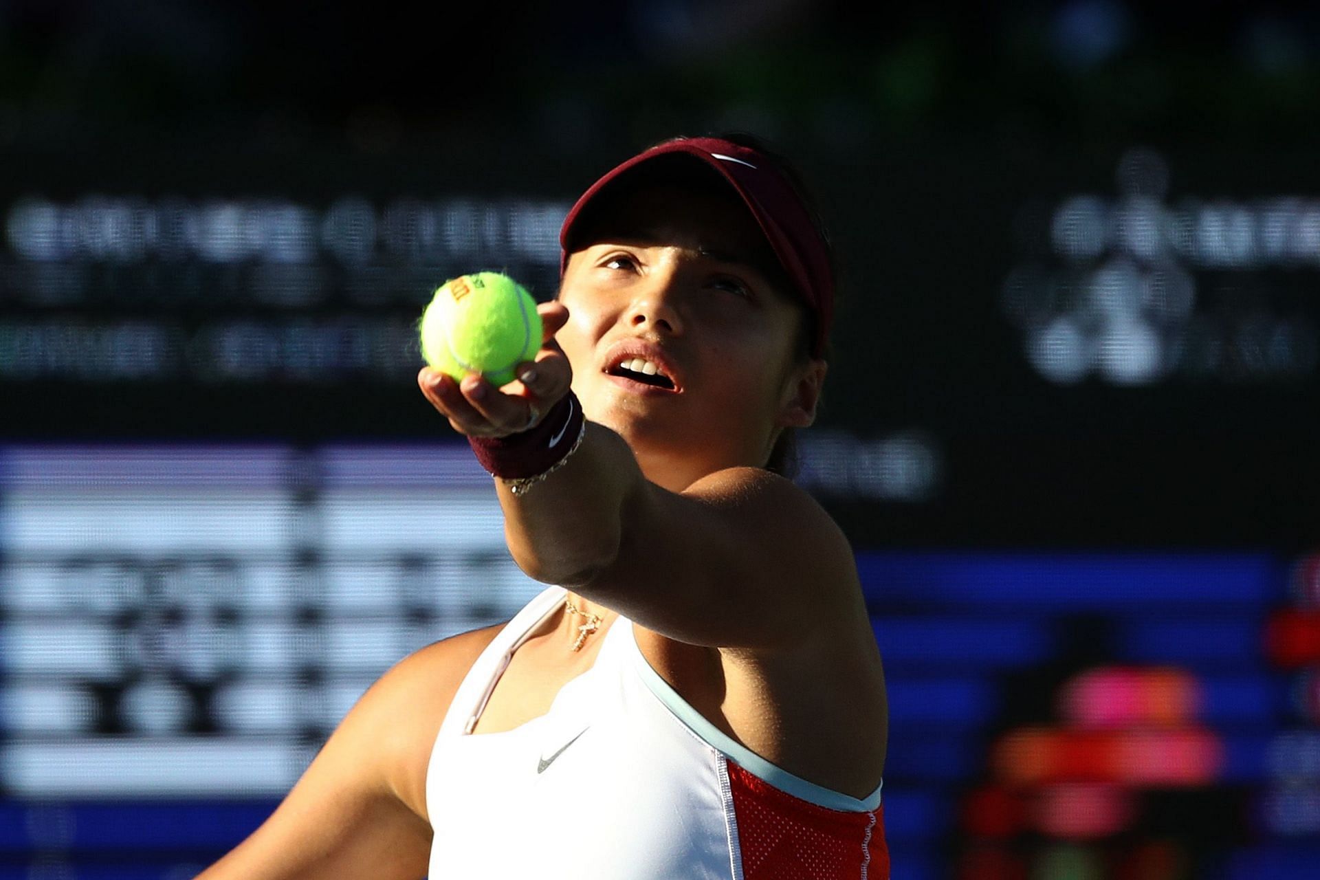 Emma Raducanu in action during the Korea Open