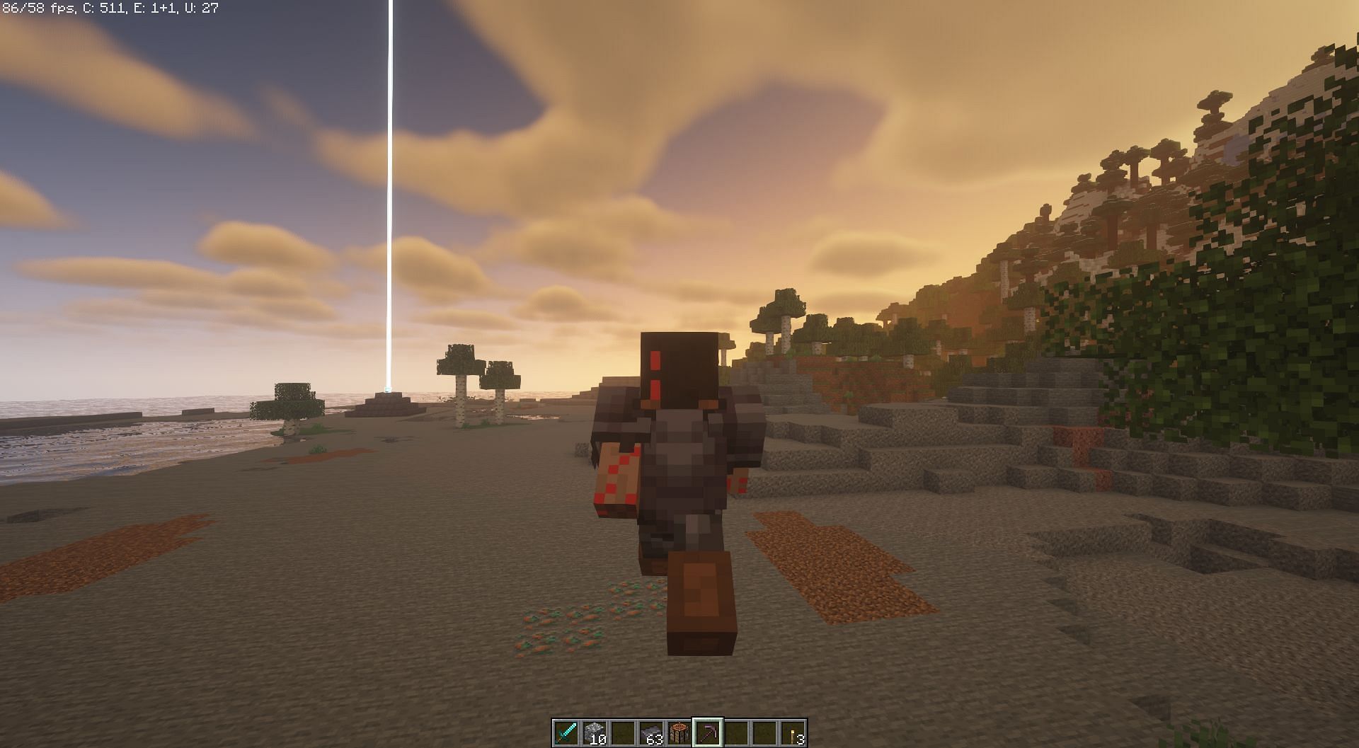 Players can use shaders with OptiFine in the game (Image via Mojang)