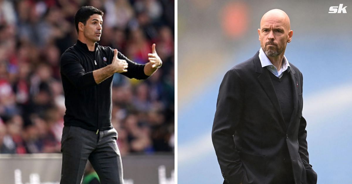 Arseal manager Mikel Arteta and Manchester United boss Erik Ten Hag