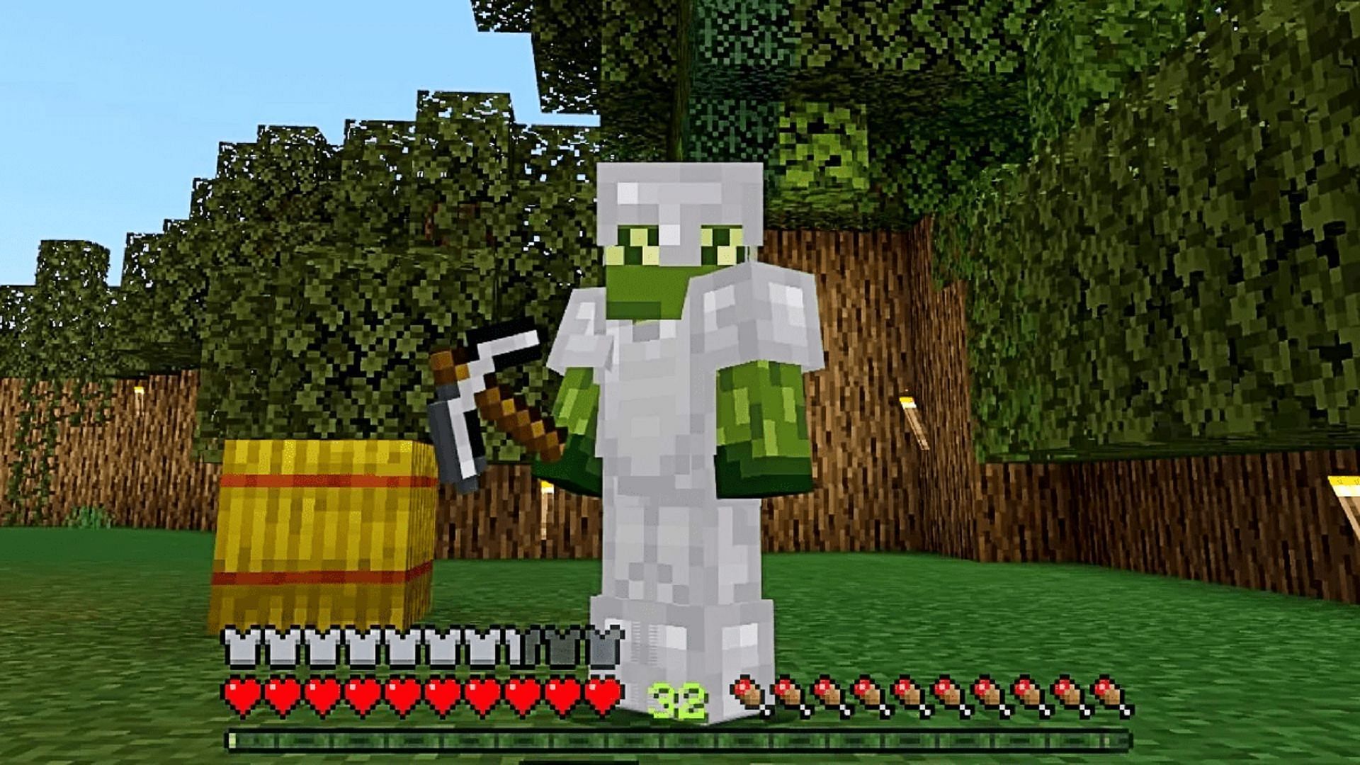 Without a pickaxe, Minecraft players won&#039;t advance very far (Image via Mojang)