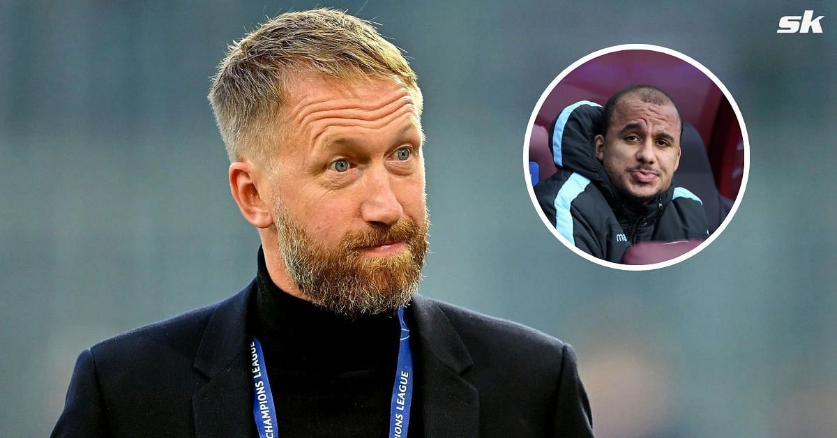 Chelsea manager Graham Potter; [inset] Gabby Agbonlahor.