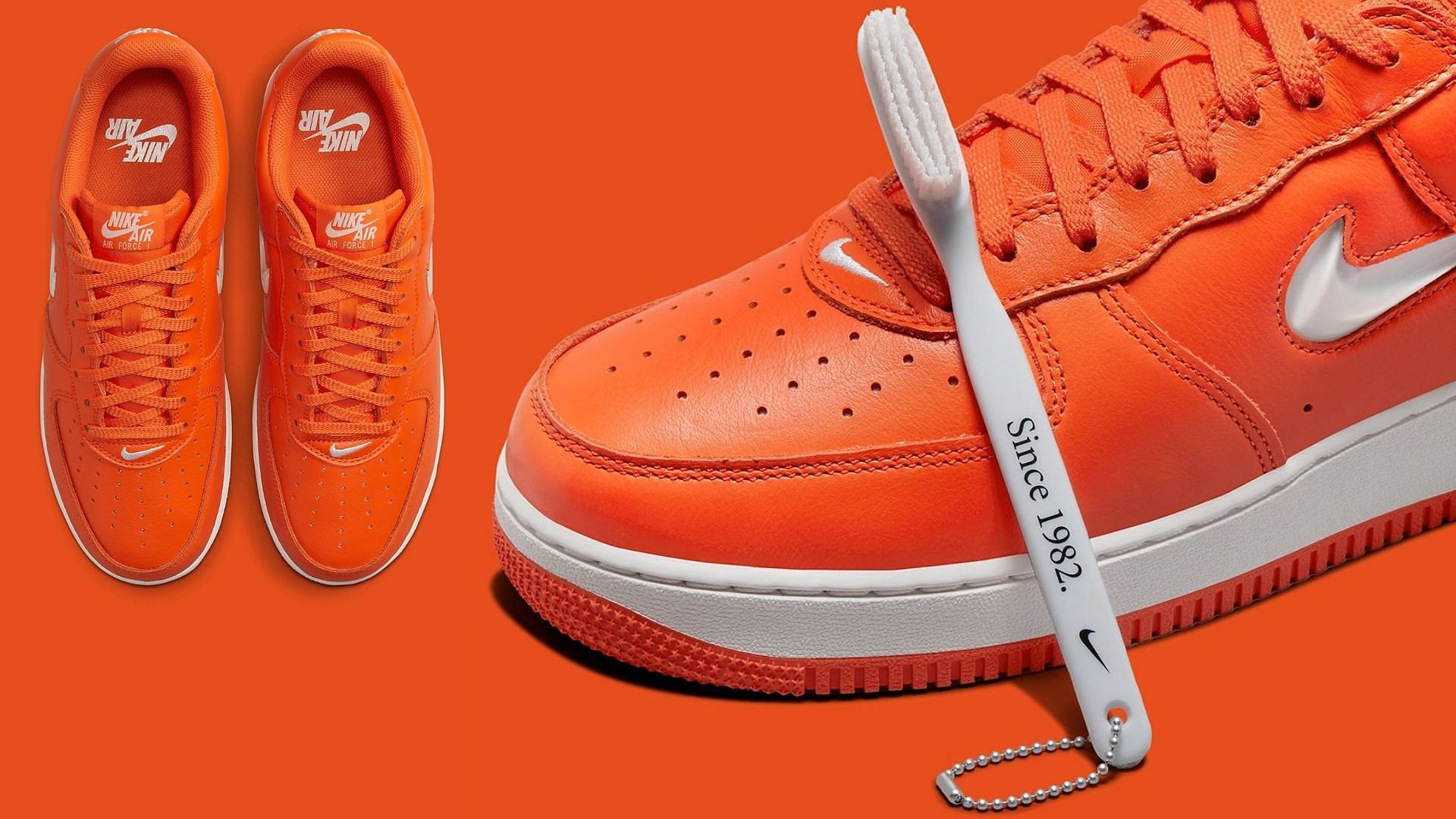 Nike Air Force 1 Low University Orange shoes (Image via Nike)