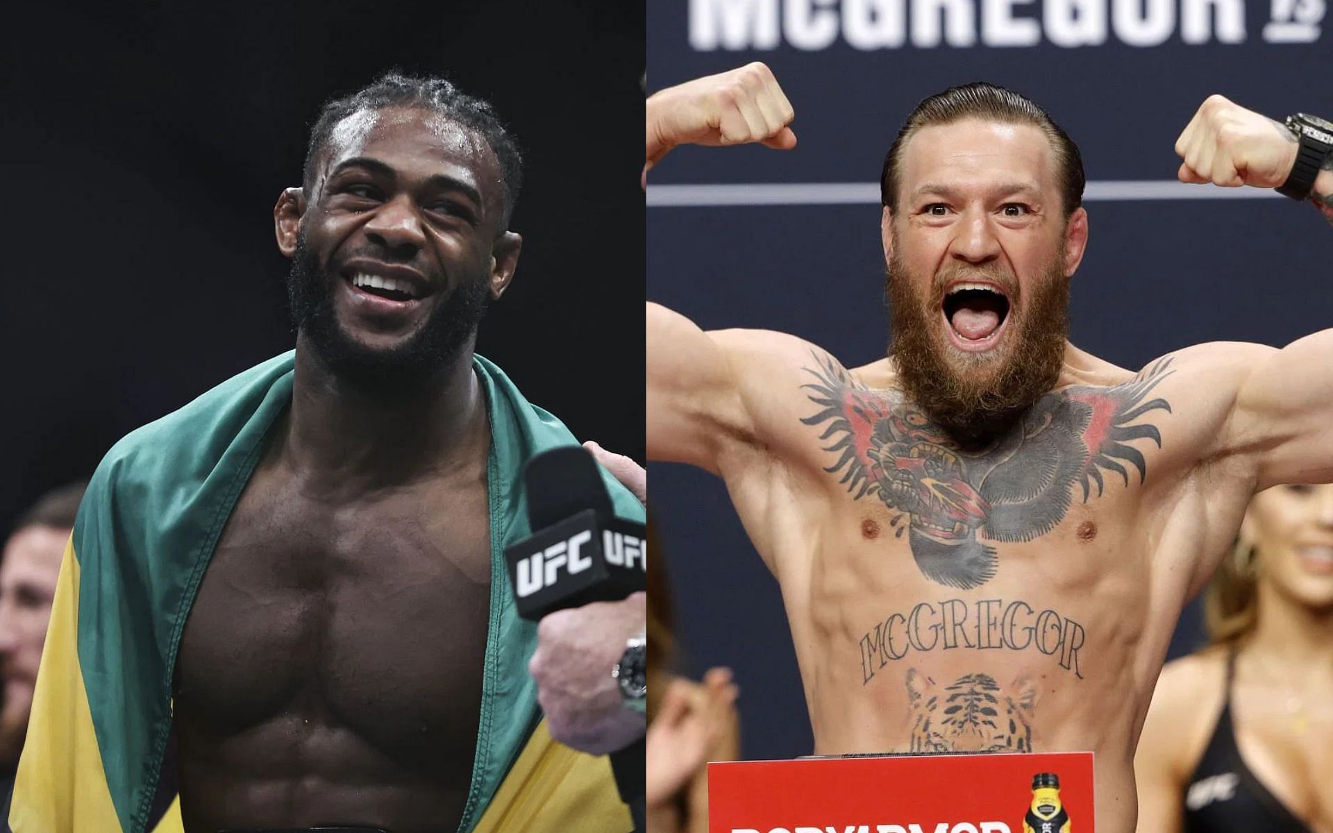 Aljamain Sterling (left) and Conor McGregor (right)