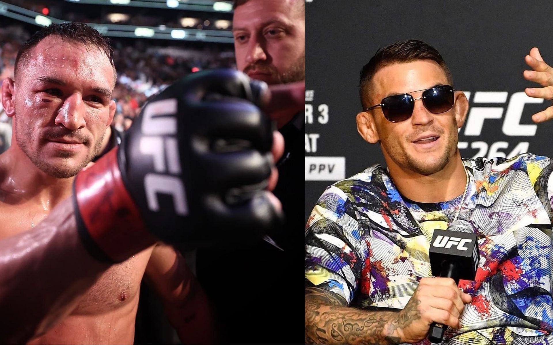 Michael Chandler (Left) and Dustin Poirier (Right) [Images via: @mikechandlermma and @dustinpoirier on Instagram]