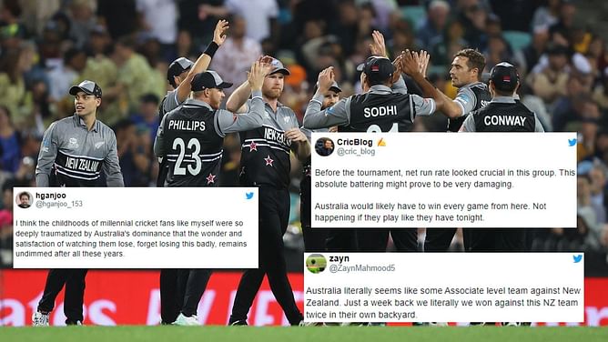 "They've had their backsides handed to them" - Twitter roasts Australia as the Kiwis hammer the hosts by 89 runs in T20 World Cup 2022