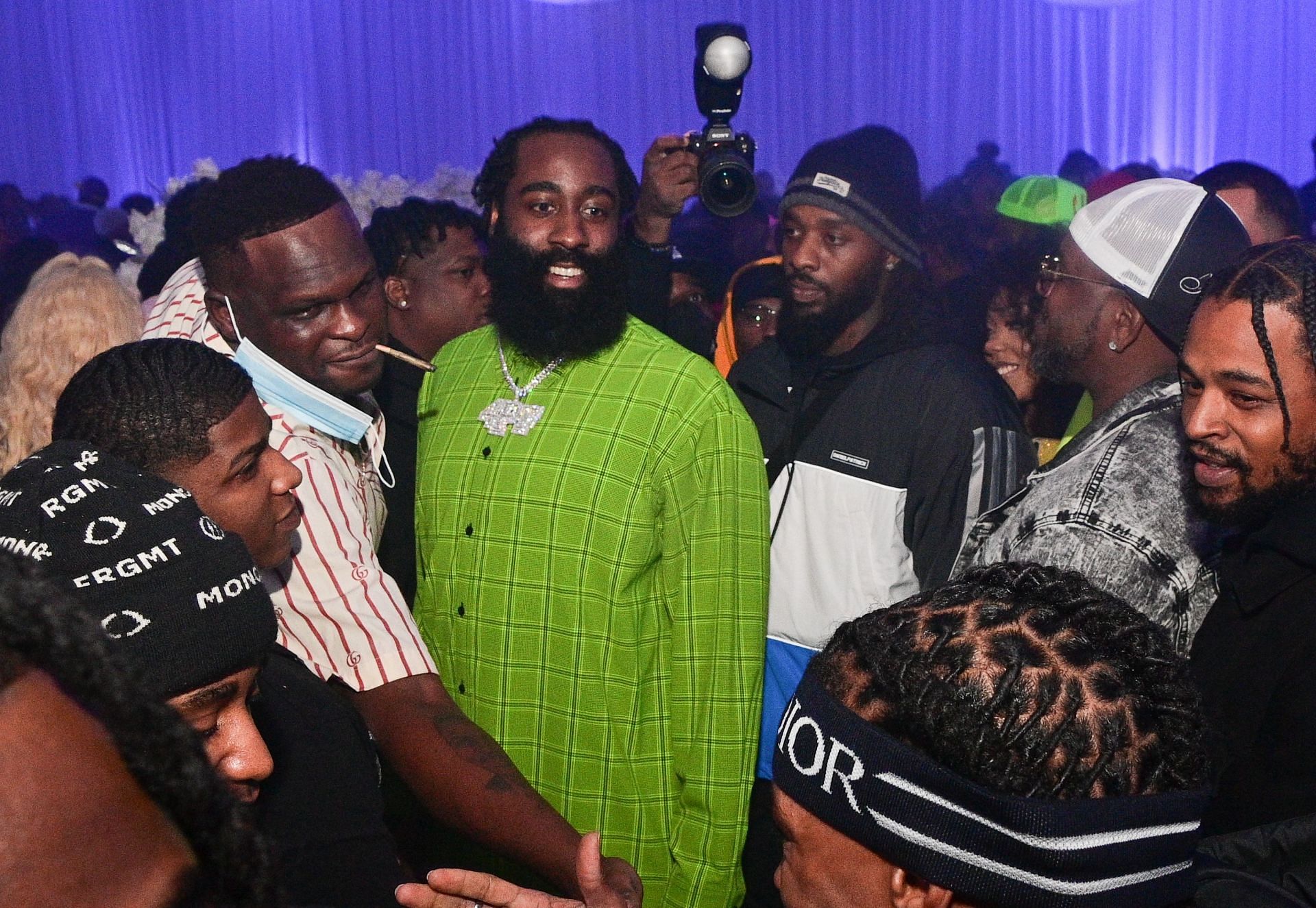James Harden in one of his late-night parties. [photo: Yahoo! Sports]