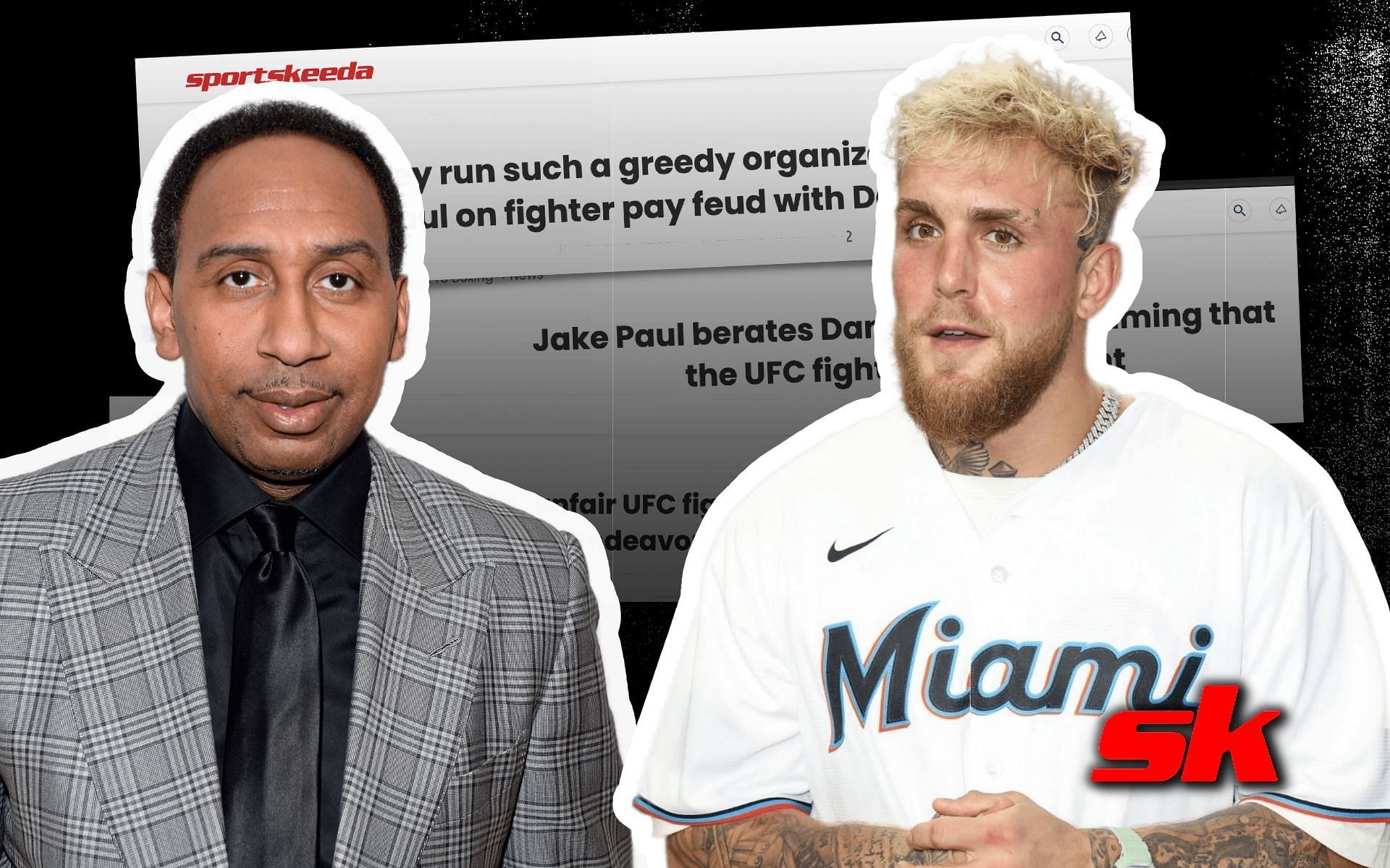 Stephen A. Smith debates with Jake Paul over fighter pay. [Credits: Getty Images.]