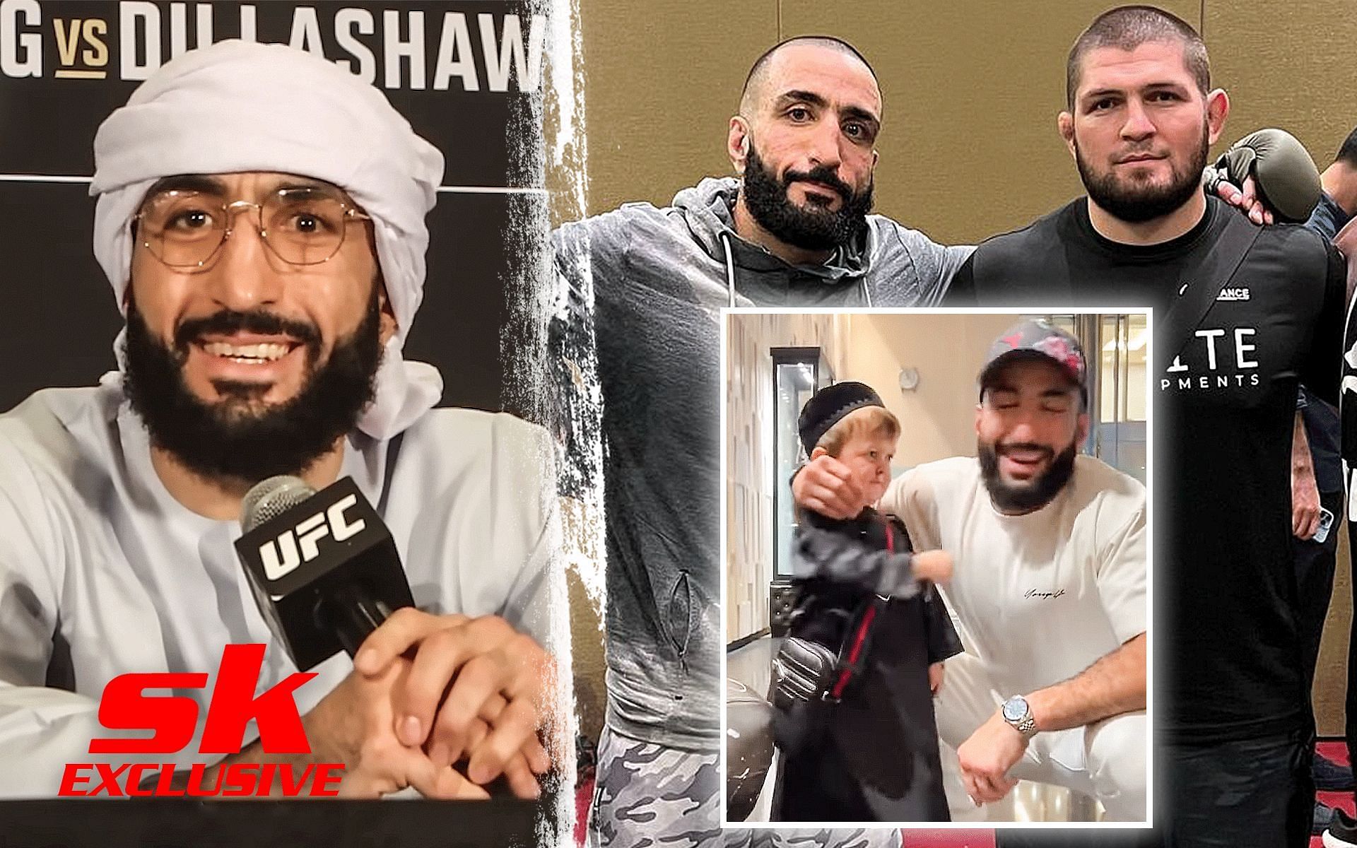 Belal Muhammad discloses why he asked Khabib Nurmagomedov to be in his corner [Images via: MMAFightingonSBN  and MMA Crazy on YouTube, @bullyb170 on Instagram]