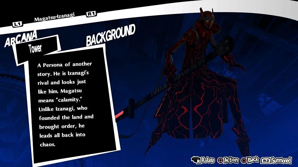 Magatsu-Izanagi, familiar of Tohru Adachi (Image via megamitensei fandom)