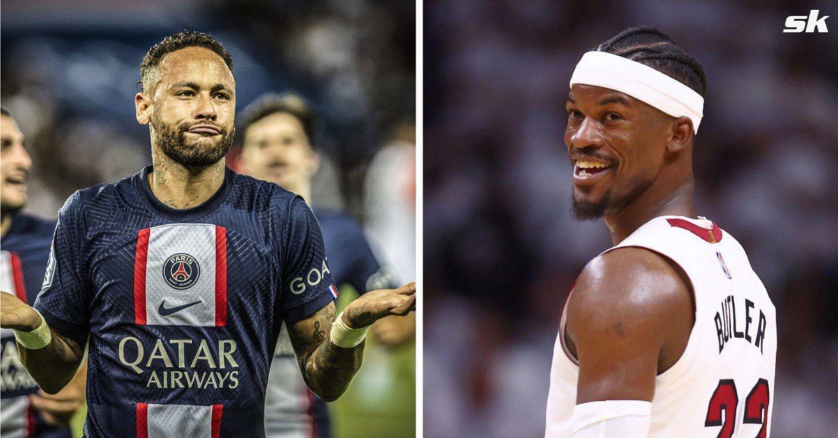 Soccer legend Neymar amazes Miami Heat's Jimmy Butler with wild free-throw  shot