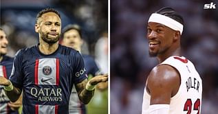 WATCH: Miami Heat star Jimmy Butler celebrates Neymar’s goal for PSG against Marseille while getting massage done