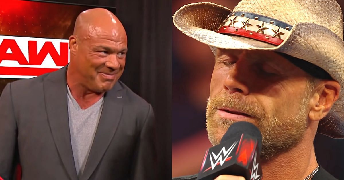 Kurt Angle and WWE NXT boss Shawn Michaels.