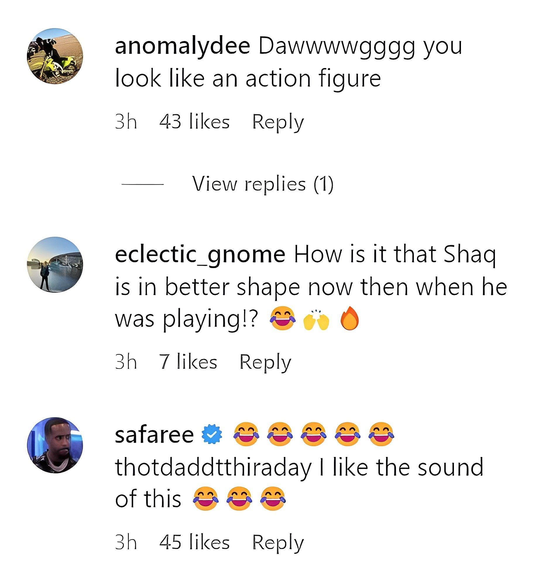 Fans react to Shaq's IG post