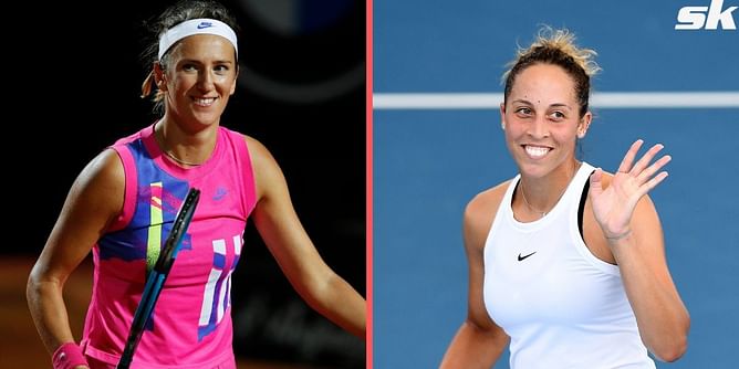 WATCH: Hilarious scenes during coin toss before Guadalajara clash between Victoria Azarenka and Madison keys as Belarusian takes shot aimed at chair umpire Marija Cicak