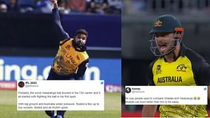"Gives a victory on the platter to Australians" - Fans roast Wanindu Hasaranga for his horrible outing against hosts in T20 World Cup