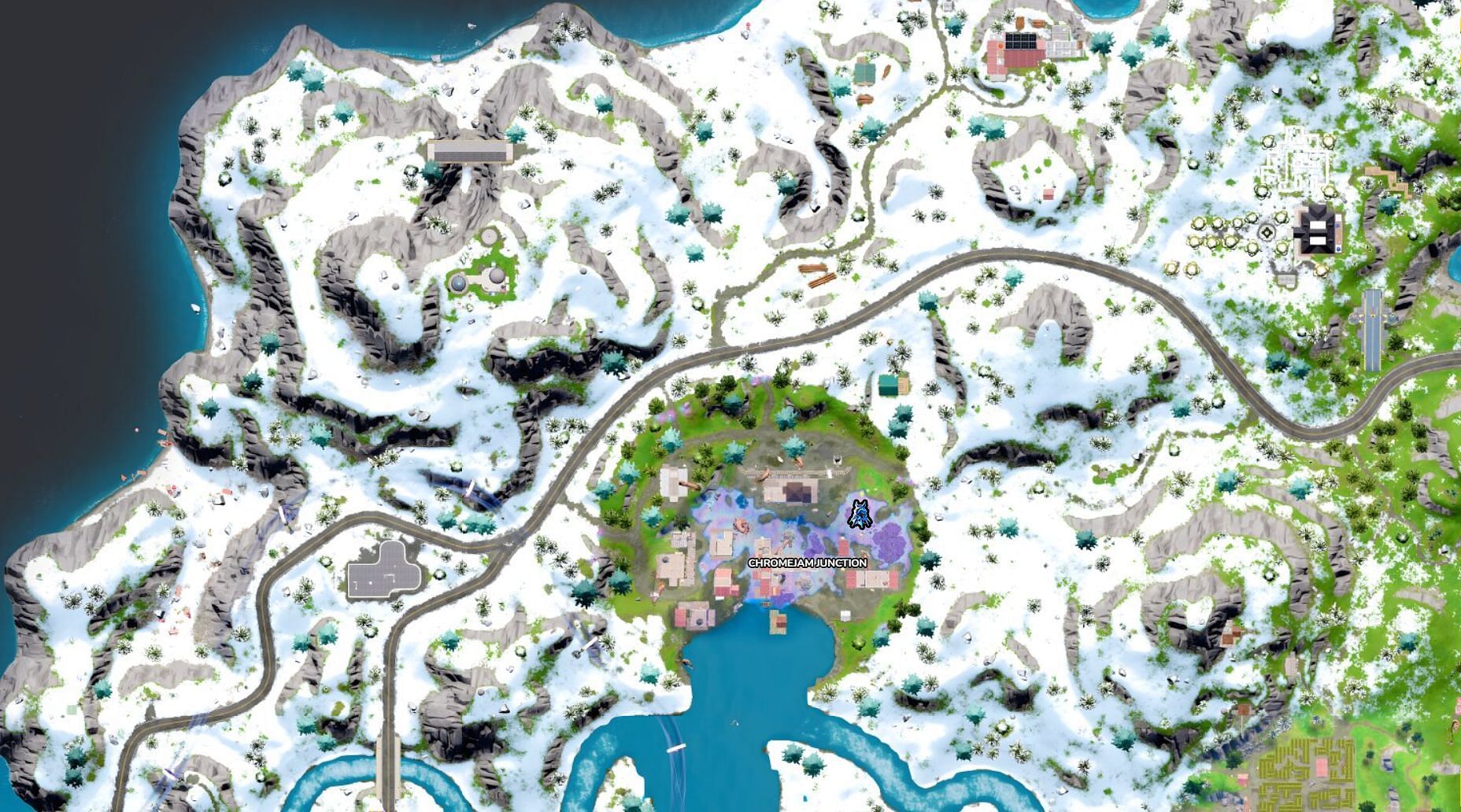 Alteration Altar location in Snow/mountain biome (Image via Fortnite.GG)