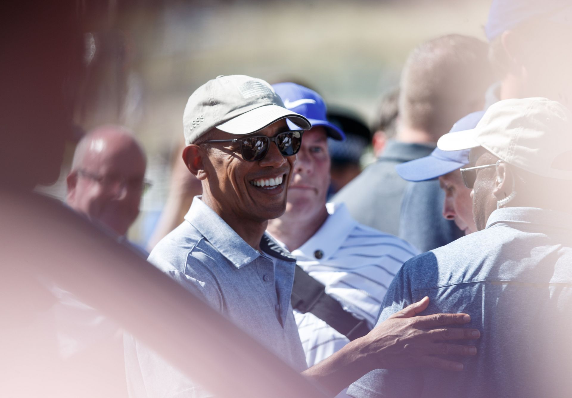 Former President Obama plays golf in St Andrews