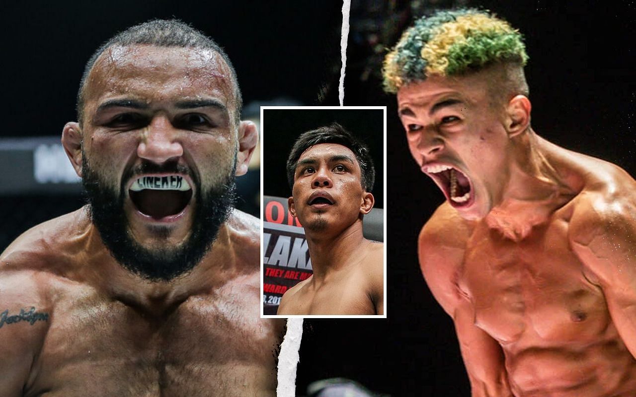 [Photo Credit: ONE Championship] John Lineker, Kevin Belingon, Fabricio Andrade