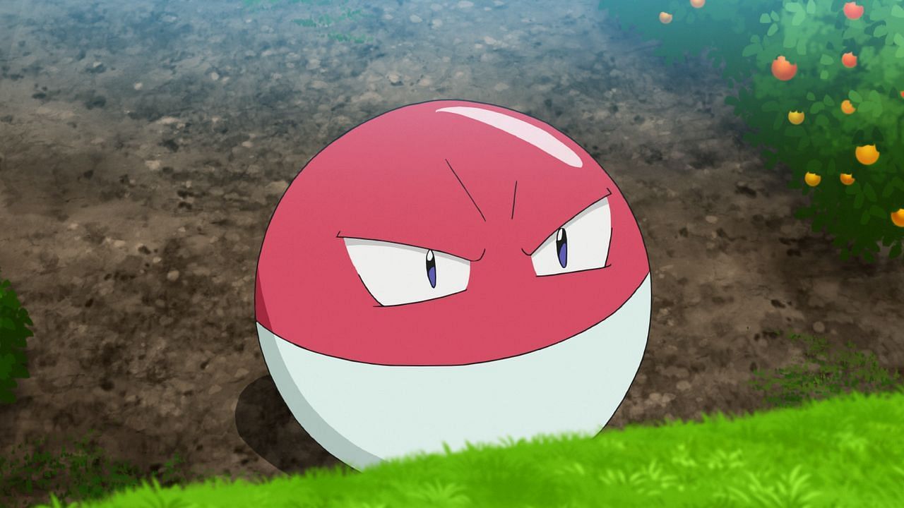 Voltorb as it appears in the anime (Image via The Pokemon Company)