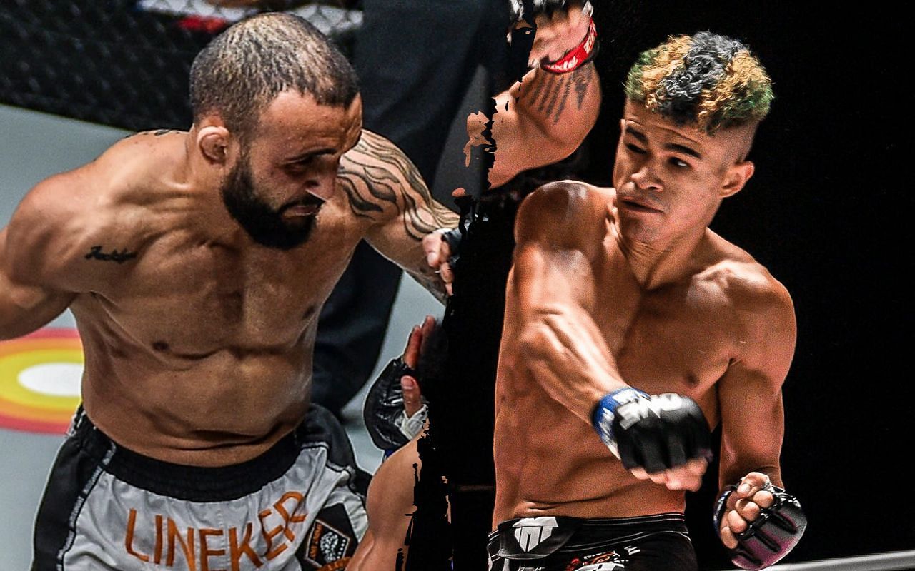 John Lineker (L) clapped back after Fabricio Andrade (R) questioned his striking pedigree. | Photo by ONE Championship