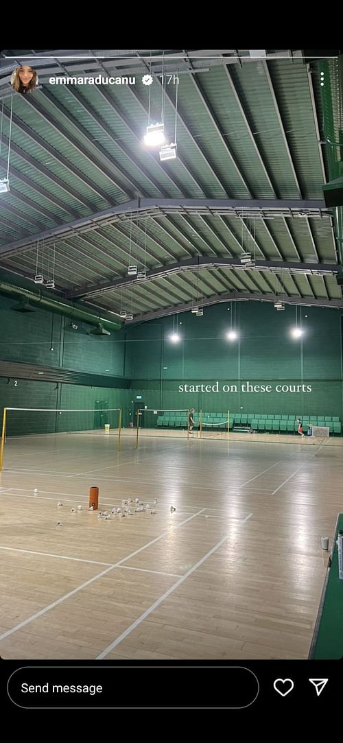 Emma Raducanu at the badminton court