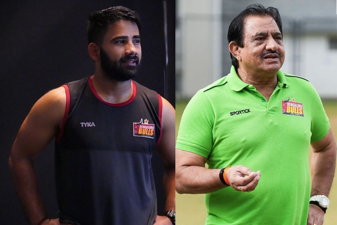 Mahender Singh (L) will captain the Bengaluru Bulls in PKL 9