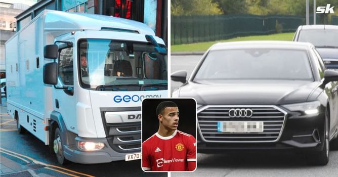 Mason Greenwood pictured leaving prison as Manchester United attacker gets bail at private hearing