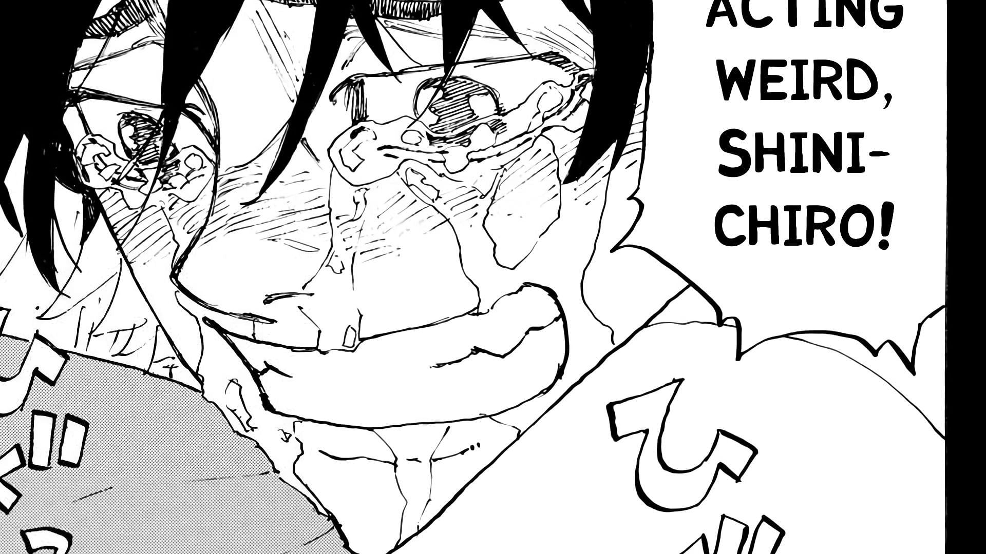 Shinichiro crying in Tokyo Revengers chapter 272 (Image via Ken Wakui, Kodansha)